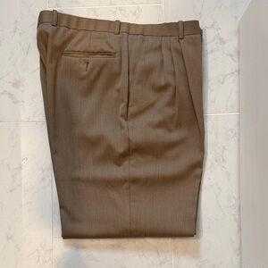 Light Brown Men’s Pleated Trousers